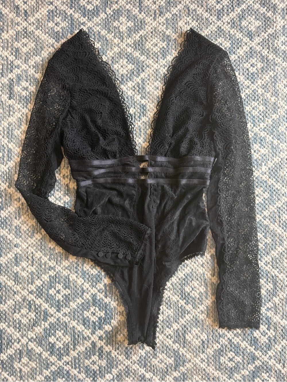 Night Night Johnathan Simkhai Plunge Lace Bodysuit